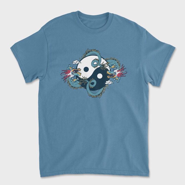 Dragon Ying Yang, Tricou Barbati (Unisex)