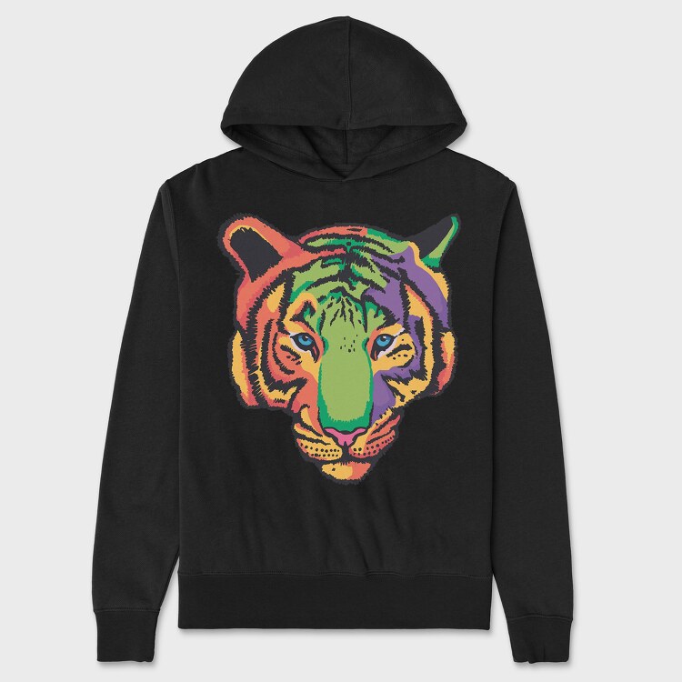 Hanorac Barbati (Unisex), Colorful Tiger