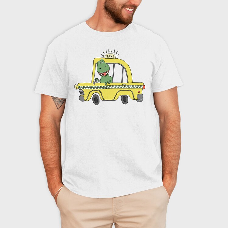 Taxi Dinosaur Ride, Tricou Barbati (Unisex)