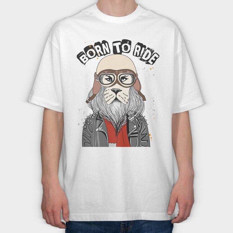 Born To Ride, Tricou Oversize Barbati (Unisex)