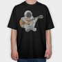 Spacestrum Guitarist, Tricou Oversize Barbati (Unisex)