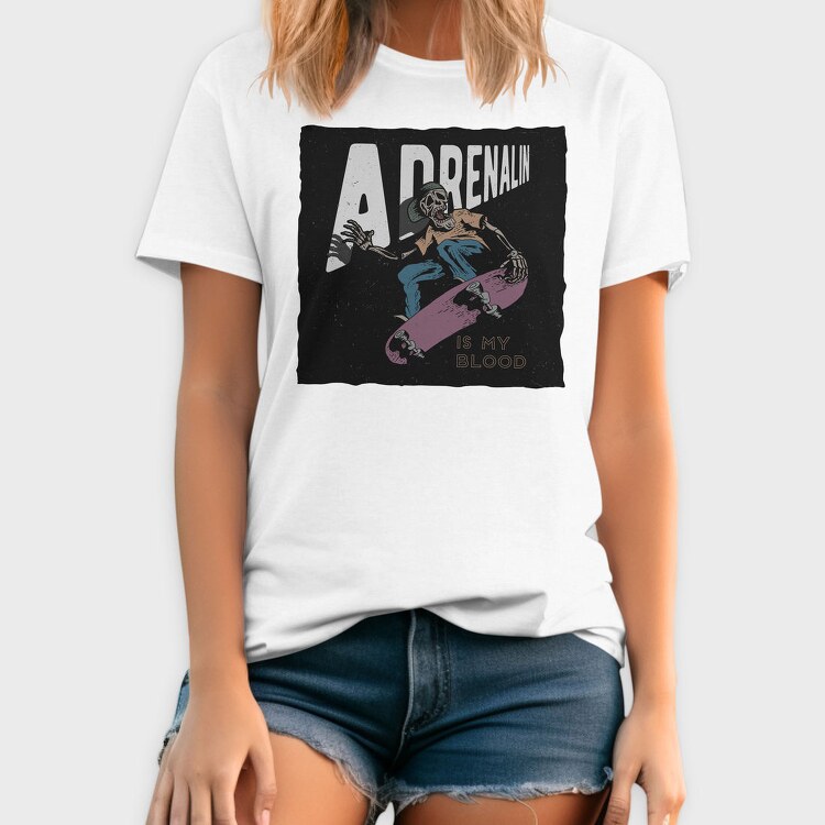 Adrenalinin Blood Skate, Tricou Barbati (Unisex)