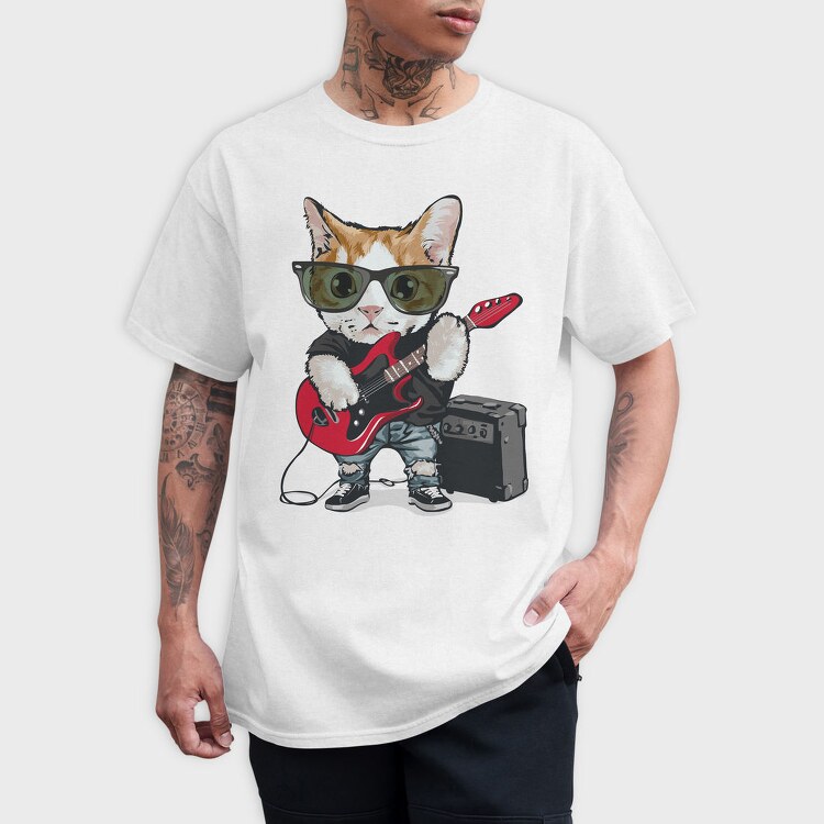 Cat Rockstar, Tricou Barbati (Unisex)