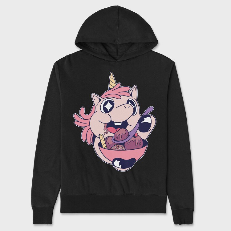 Unicorn Icecream, Hanorac Oversize Barbati (Unisex)