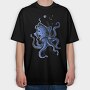 Octopus Splash, Tricou Oversize Barbati (Unisex)