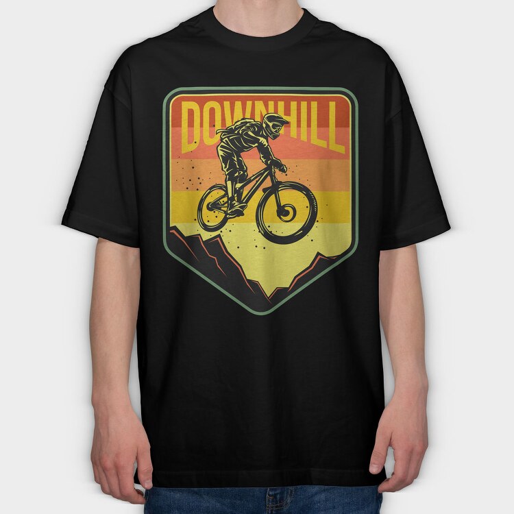 Downhill Thrill, Tricou Oversize Barbati (Unisex)