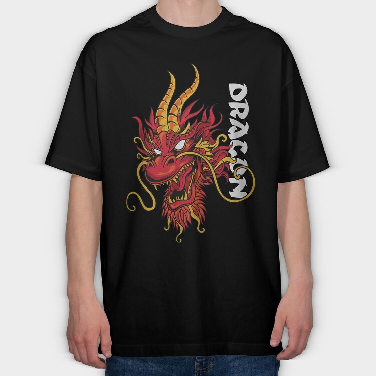 Dragon Fire Roar, Tricou Oversize Barbati (Unisex)