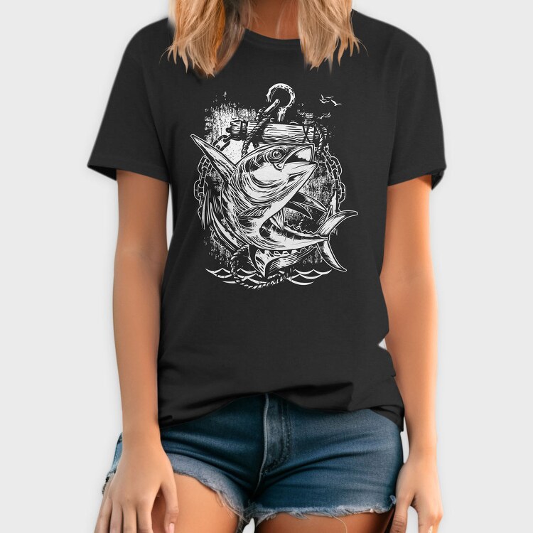 Tuna Anchor Hunt, Tricou Barbati (Unisex)