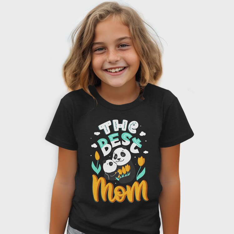 Panda Mom Tulips, Tricou Copii