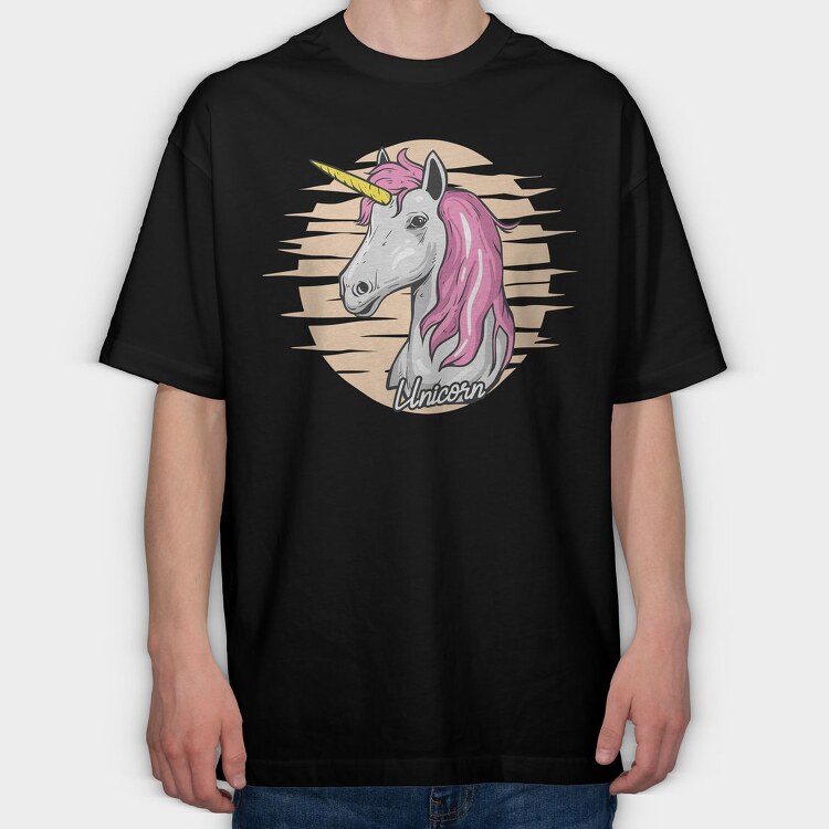 Unicorn Mane Magic, Tricou Oversize Barbati (Unisex)