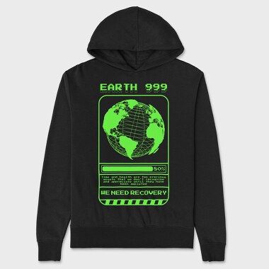 Earth We Need Recovery, Hanorac Oversize Barbati (Unisex)