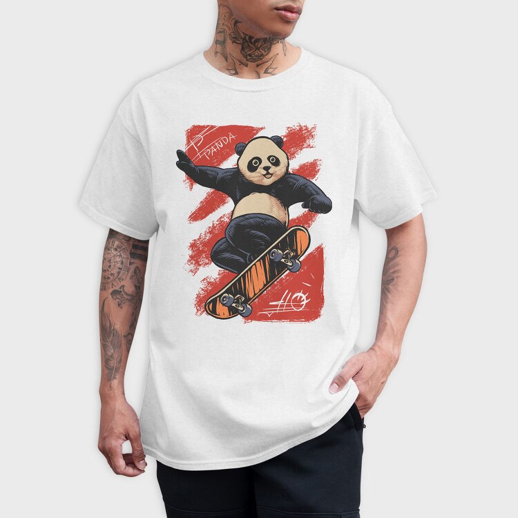 Panda Skateboarding, Tricou Barbati (Unisex)