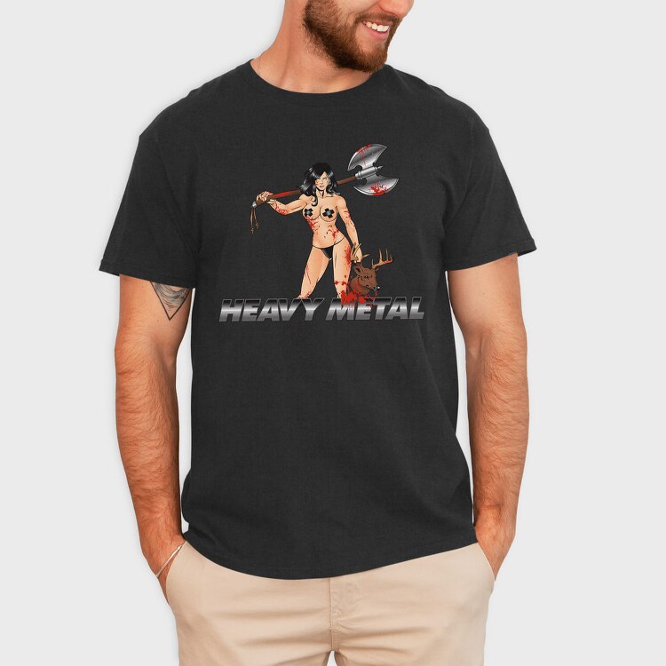 Heavy Metal Huntress, Tricou Barbati (Unisex)