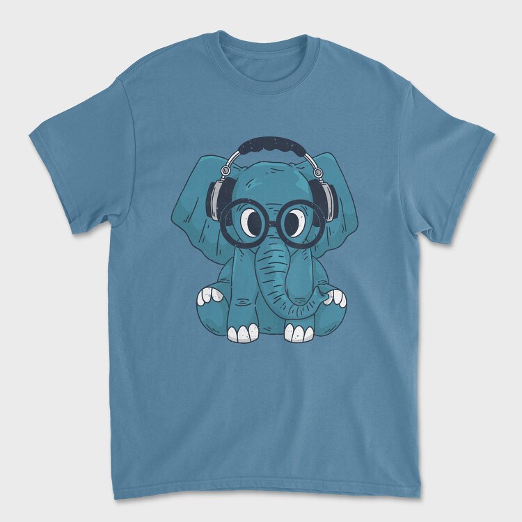 Elephant With Glasses, Tricou Barbati (Unisex)