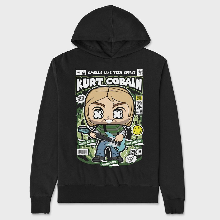 Kurt Cobain, Hanorac Oversize Barbati (Unisex)