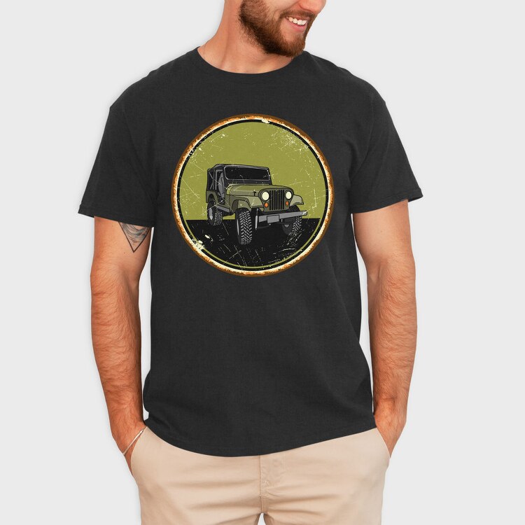 Jeep Adventure Emblem, Tricou Barbati (Unisex)
