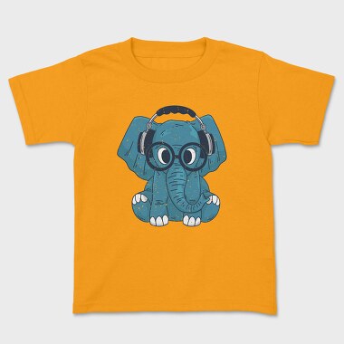 Tricou Copii, Elephant With Glasses