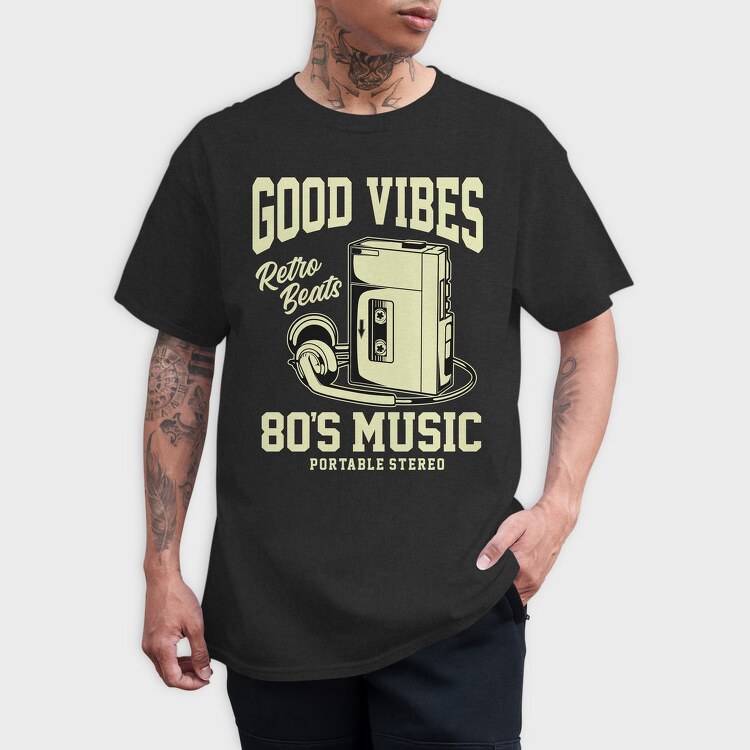 Retro Cassette Beats, Tricou Barbati (Unisex)