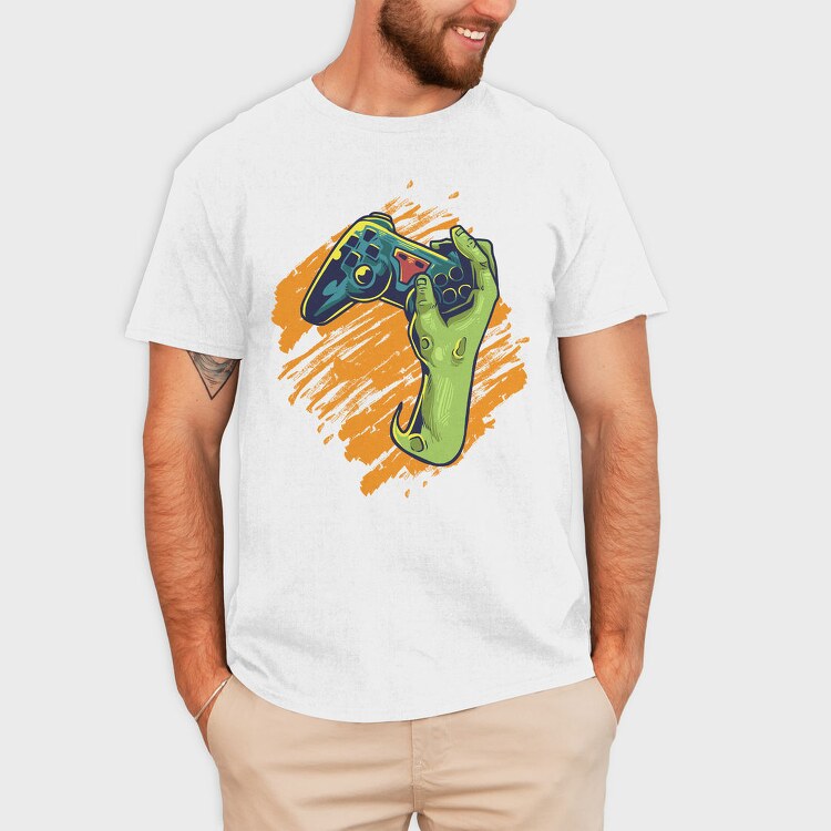 Zombie Gamer, Tricou Barbati (Unisex)