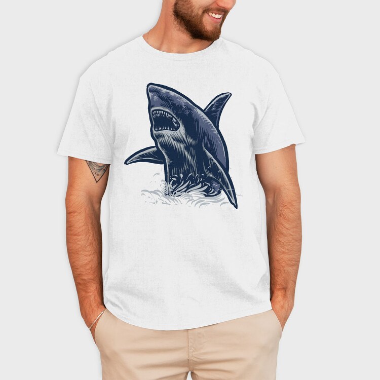 Shark Attack Jaws, Tricou Barbati (Unisex)