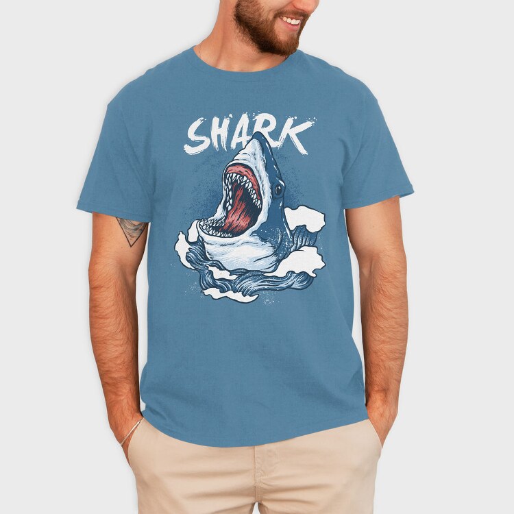 Shark Attack Wave, Tricou Barbati (Unisex)