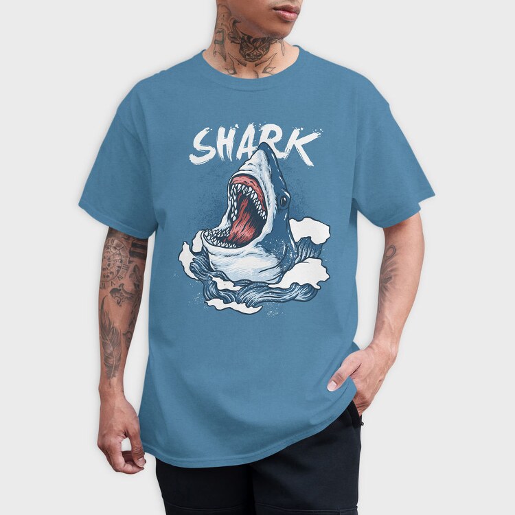 Shark Attack Wave, Tricou Barbati (Unisex)