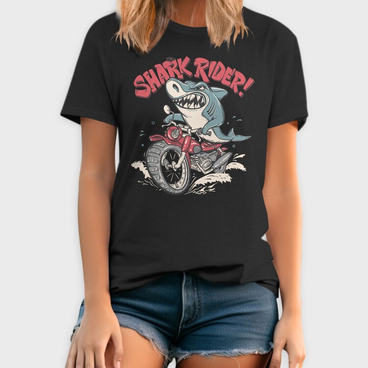 Shark Rider Tee, Tricou Barbati (Unisex)