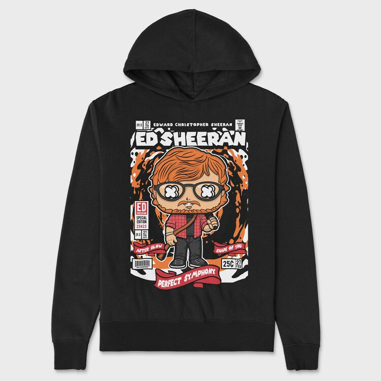 Ed Sheeran, Hanorac Oversize Barbati (Unisex)