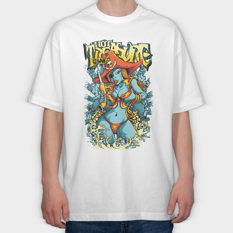 Whobitac Bang Pirate, Tricou Oversize Barbati (Unisex)