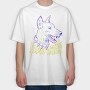 Wolf Howl Night Watch, Tricou Oversize Barbati (Unisex)