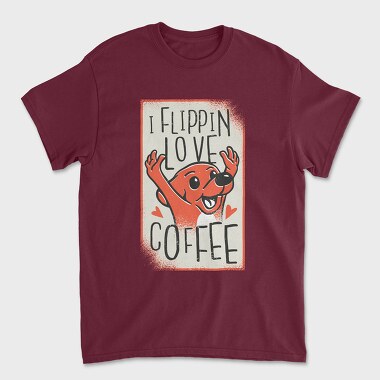 Tricou Barbati (Unisex), Dog Coffee