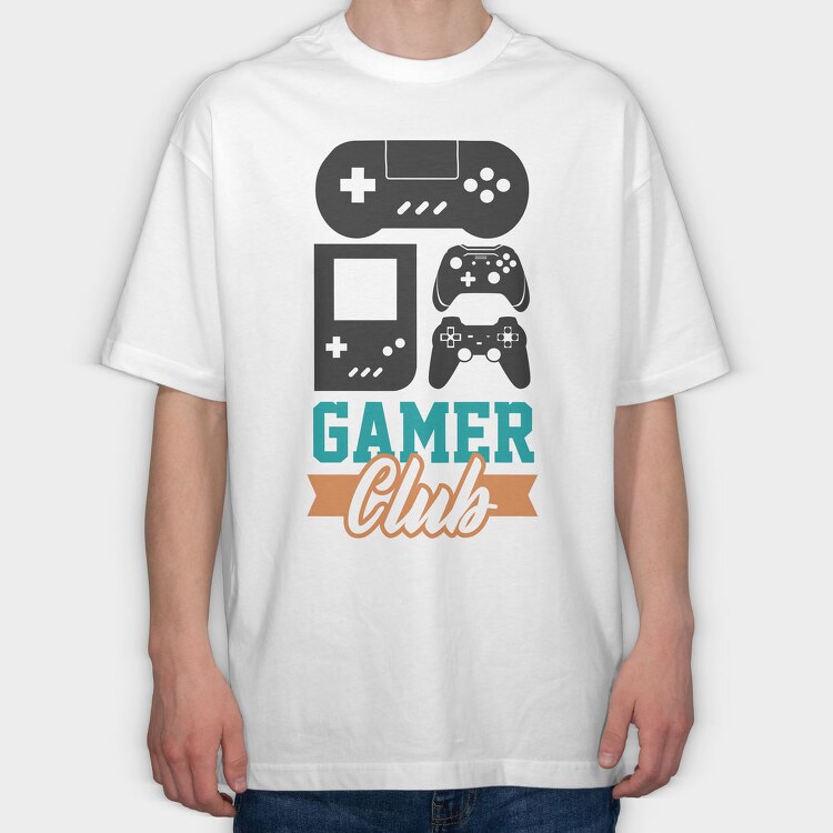 Gamer Club Gamepad, Tricou Oversize Barbati (Unisex)
