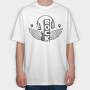 Rock Wings Guitar Pick, Tricou Oversize Barbati (Unisex)