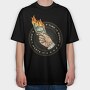 Burning Time Is Money, Tricou Oversize Barbati (Unisex)