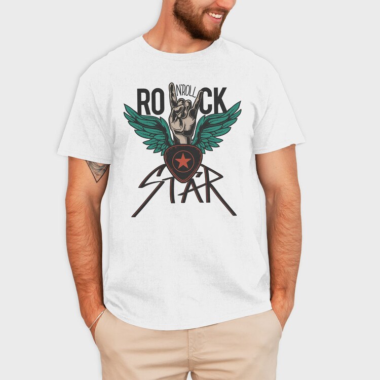 Rockstar Wings, Tricou Barbati (Unisex)