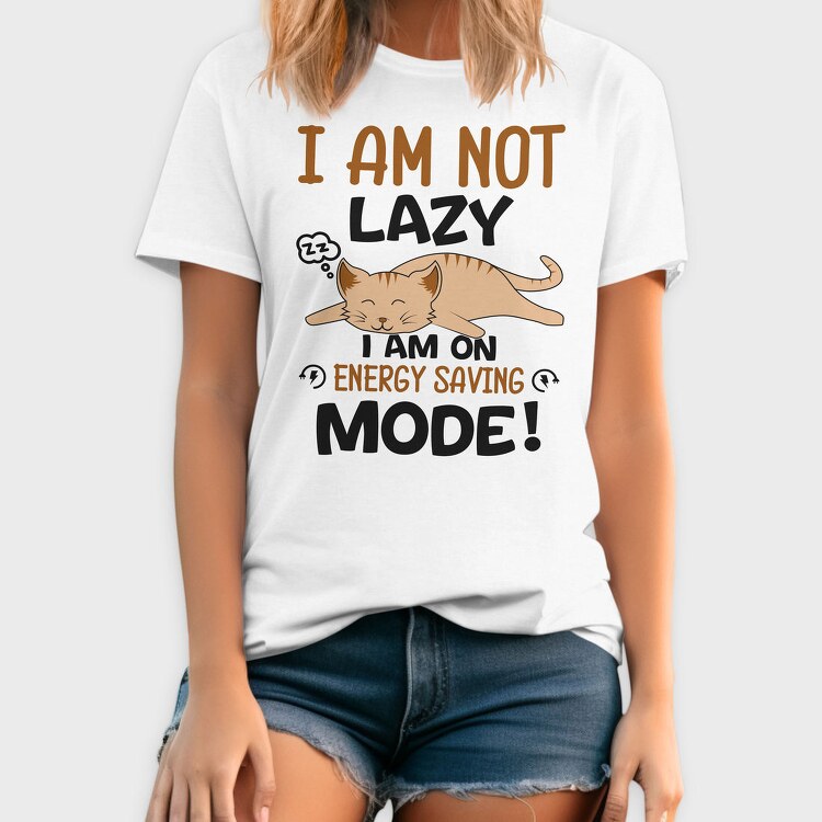 Lazy Cat Energy Saver, Tricou Barbati (Unisex)