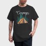 Camping Forest Tent, Tricou Barbati (Unisex)
