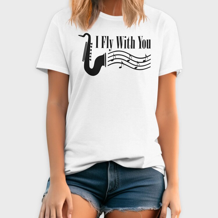 Saxophone Flight With You, Tricou Barbati (Unisex)