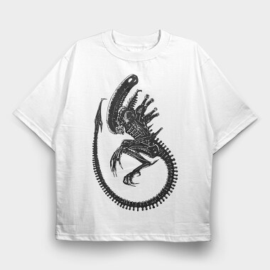 Alien Xenomorph, Tricou Oversize Barbati (Unisex)