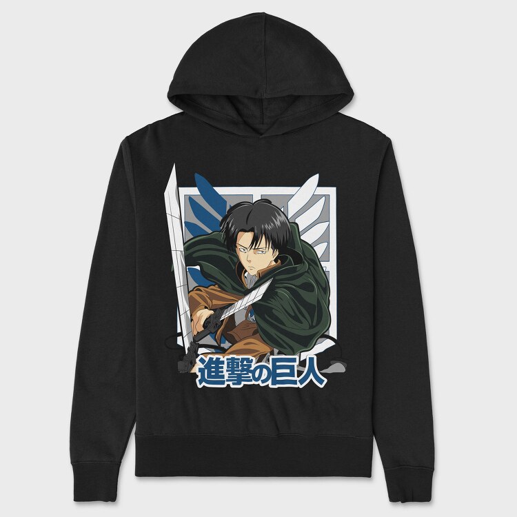 Attack On Titan Eren, Hanorac Oversize Barbati (Unisex)