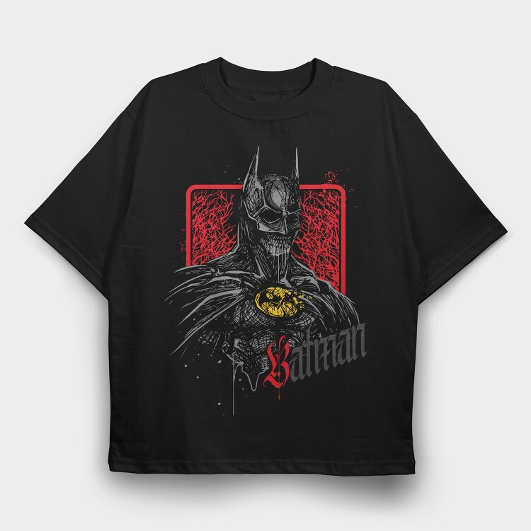 Batman Blood Batman, Tricou Oversize Barbati (Unisex)