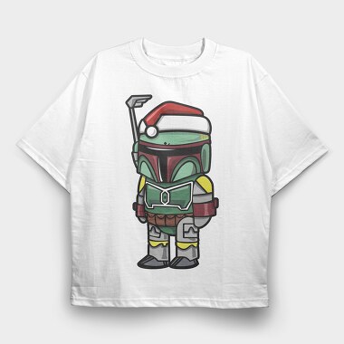 Boba Fett Xmas, Tricou Oversize Barbati (Unisex)
