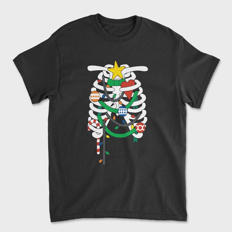 Christmas Lights Tree, Tricou Barbati (Unisex)