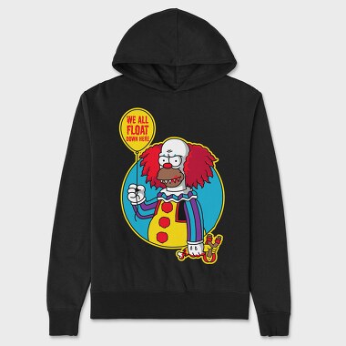 Clown Float Down Here, Hanorac Oversize Barbati (Unisex)