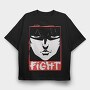 Fight Face, Tricou Oversize Barbati (Unisex)