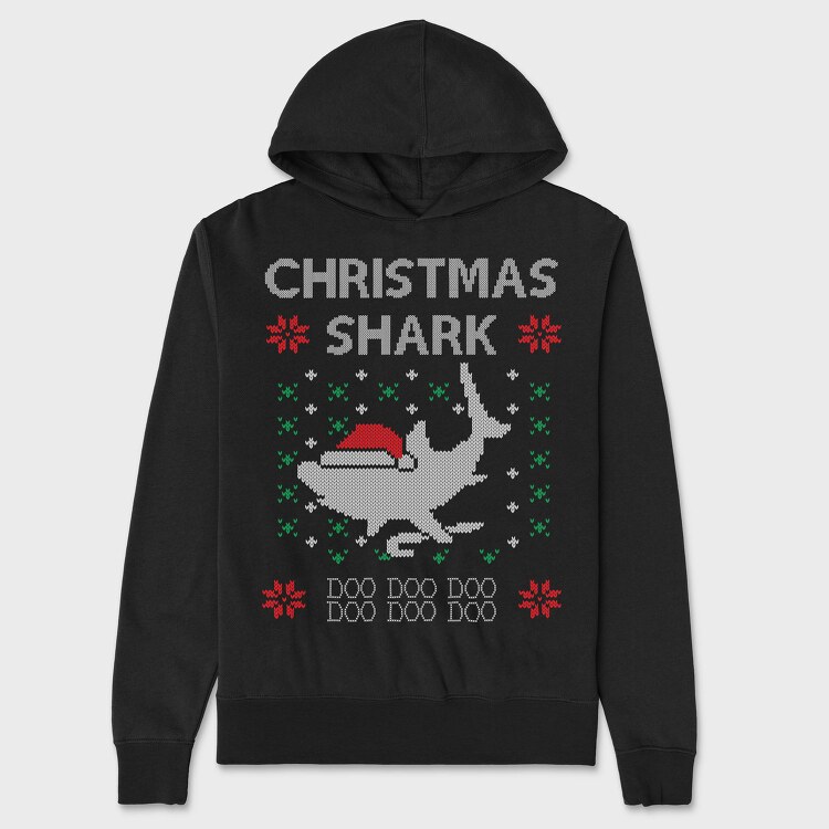 Christmas Shark Sweater, Hanorac Oversize Barbati (Unisex)
