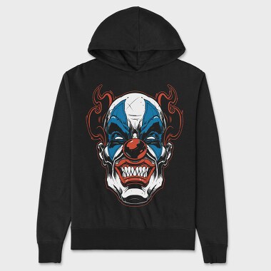 Clown Face Scream, Hanorac Oversize Barbati (Unisex)