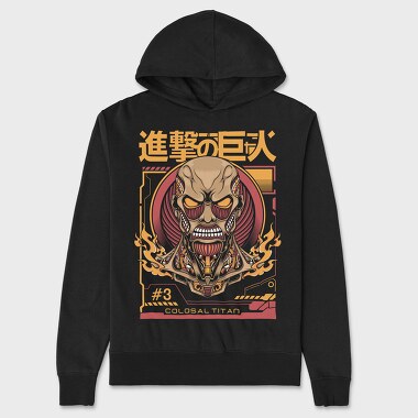 Colossal Titan Face 1, Hanorac Oversize Barbati (Unisex)