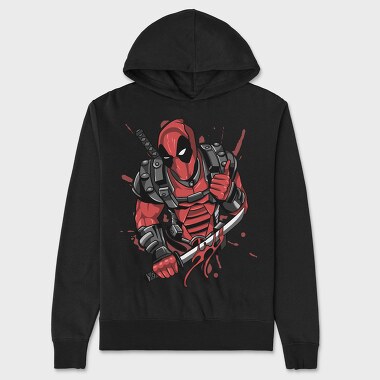 Deadpool Blood Bath, Hanorac Oversize Barbati (Unisex)