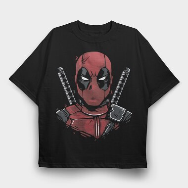 Deadpool Mask, Tricou Oversize Barbati (Unisex)